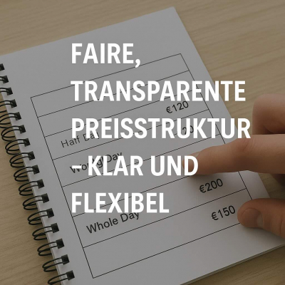 Faire, transparente Preisstruktur – klar und flexibel